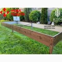 Сборная грядка под дерево с распорками, сборная Люкс высокая, металлическая грядка