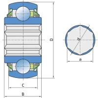Підшипник W 208PPB16 FKL, 1577800W1, 700703101, 86523785, AE46606, H114873, JD9373