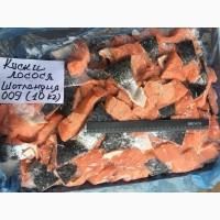 Куски лосося на коже в ассортимент оптом