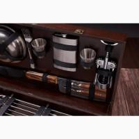 Подарочный набор шампуров для пикника в деревяном кейсе Браун